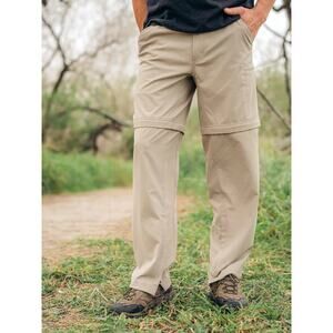 NWT Men's Size 36x32 Insect Shield Elements Lite Convertible Shorts Khaki Pants